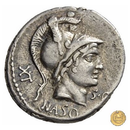 400/1 - denario L. Axius L.f. Naso 71 BC (Roma)