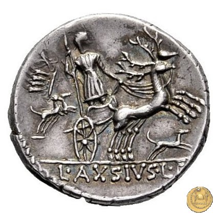 400/1 - denario L. Axius L.f. Naso 71 BC (Roma)