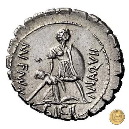 401/1 - denario Mn. Aquillius Mn.f. Mn.n. 71 BC (Roma)