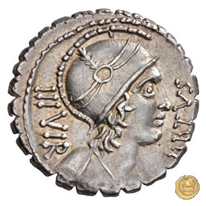 401/1 - denario Mn. Aquillius Mn.f. Mn.n. 71 BC (Roma)