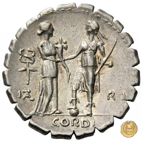 403/1 - denario Q. Fufius Calenus / P. Mucius Cordus 70 BC (Roma)