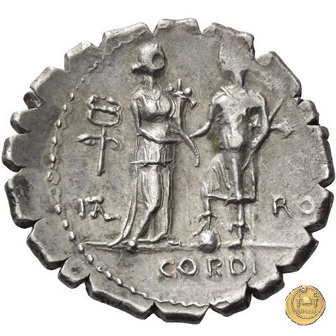 403/1 - denario Q. Fufius Calenus / P. Mucius Cordus 70 a.C. (Roma)