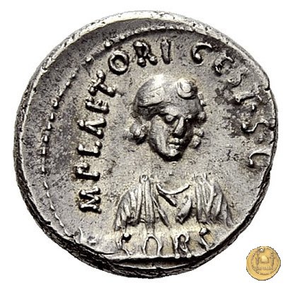 405/2 - denario M. Plaetorius M.f. Cestianus 69 BC (Roma)