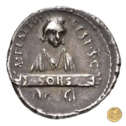 405/2 - denario M. Plaetorius M.f. Cestianus 69 BC (Roma)