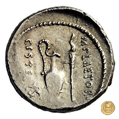 405/4 - denario M. Plaetorius M.f. Cestianus 69 BC (Roma)