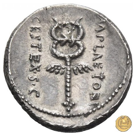 405/5 - denario M. Plaetorius M.f. Cestianus 69 BC (Roma)