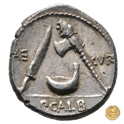 406/1 - denario P. Sulpicius Galba 69 BC (Roma)