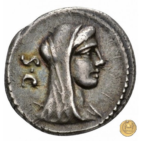 406/1 - denario P. Sulpicius Galba 69 BC (Roma)