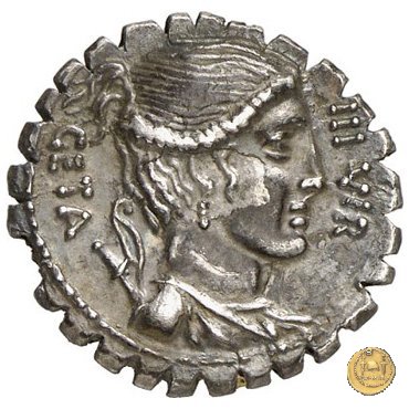 407/1 - denario C. Hosidius C.f. Geta 68 BC (Roma)