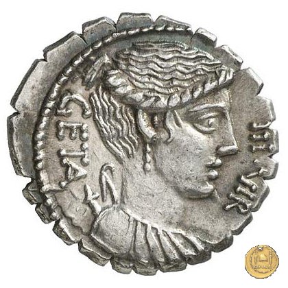 407/1 - denario C. Hosidius C.f. Geta 68 BC (Roma)