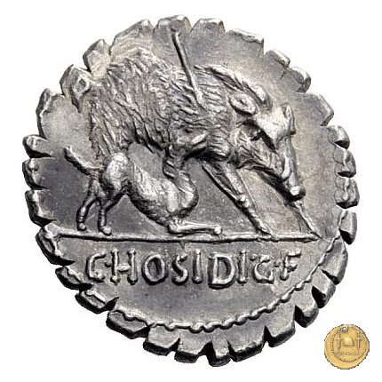 407/1 - denario C. Hosidius C.f. Geta 68 BC (Roma)