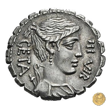 407/1 - denario C. Hosidius C.f. Geta 68 BC (Roma)
