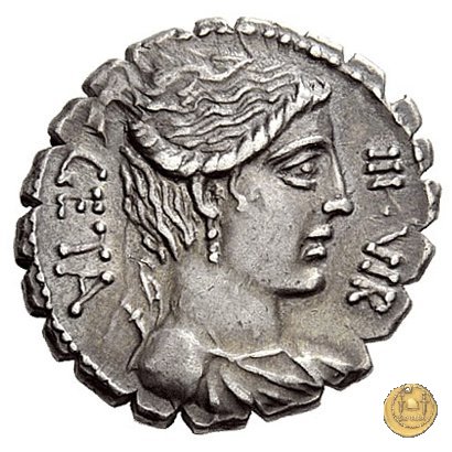 407/1 - denario C. Hosidius C.f. Geta 68 BC (Roma)