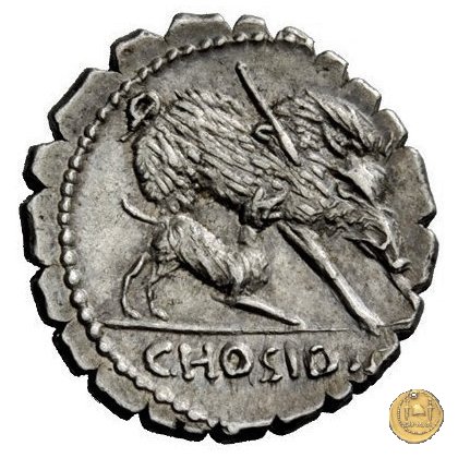 407/1 - denario C. Hosidius C.f. Geta 68 BC (Roma)