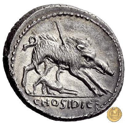 407/2 - denario C. Hosidius C.f. Geta 68 BC (Roma)