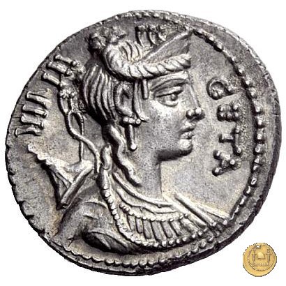 407/2 - denario C. Hosidius C.f. Geta 68 BC (Roma)