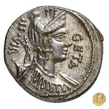 407/2 - denario C. Hosidius C.f. Geta 68 BC (Roma)