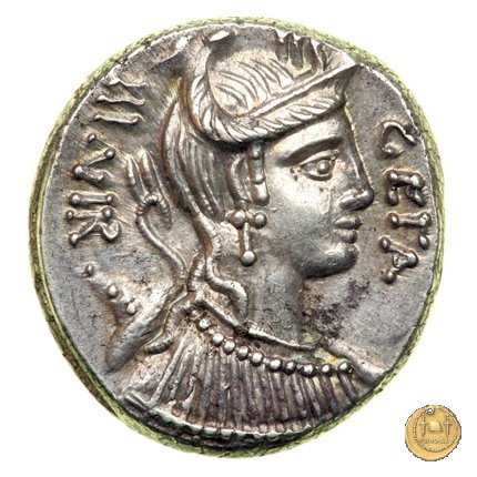 407/2 - denario C. Hosidius C.f. Geta 68 BC (Roma)