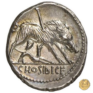 407/2 - denario C. Hosidius C.f. Geta 68 BC (Roma)