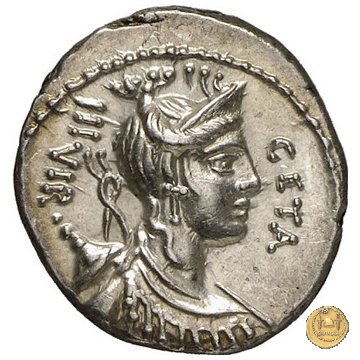 407/2 - denario C. Hosidius C.f. Geta 68 BC (Roma)