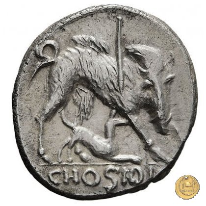 407/2 - denario C. Hosidius C.f. Geta 68 BC (Roma)