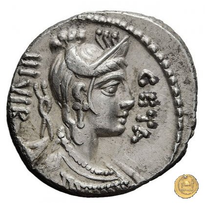 407/2 - denario C. Hosidius C.f. Geta 68 BC (Roma)