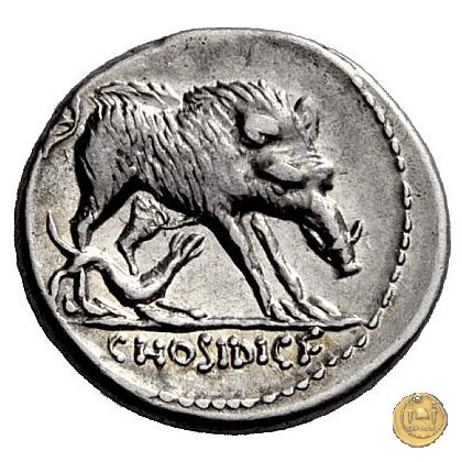407/2 - denario C. Hosidius C.f. Geta 68 BC (Roma)