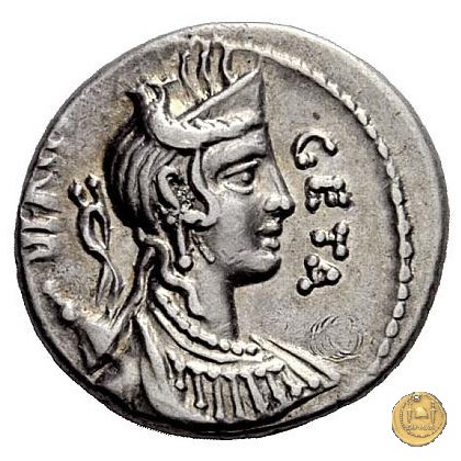 407/2 - denario C. Hosidius C.f. Geta 68 BC (Roma)