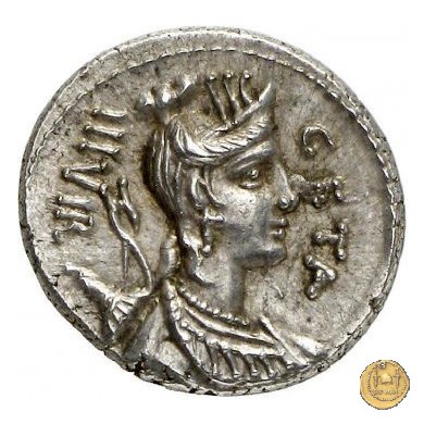 407/2 - denario C. Hosidius C.f. Geta 68 BC (Roma)