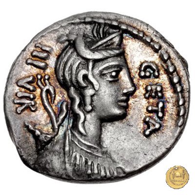 407/2 - denario C. Hosidius C.f. Geta 68 BC (Roma)