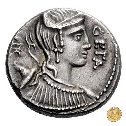 407/2 - denario C. Hosidius C.f. Geta 68 BC (Roma)