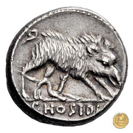 407/2 - denario C. Hosidius C.f. Geta 68 BC (Roma)