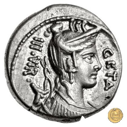 407/2 - denario C. Hosidius C.f. Geta 68 BC (Roma)