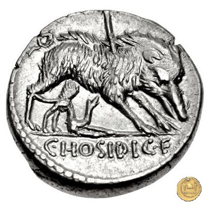 407/2 - denario C. Hosidius C.f. Geta 68 BC (Roma)