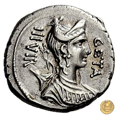 407/2 - denario C. Hosidius C.f. Geta 68 BC (Roma)