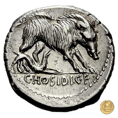 407/2 - denario C. Hosidius C.f. Geta 68 BC (Roma)