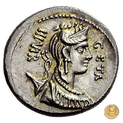 407/2 - denario C. Hosidius C.f. Geta 68 BC (Roma)