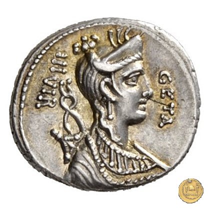 407/2 - denario C. Hosidius C.f. Geta 68 BC (Roma)