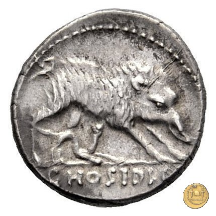 407/2 - denario C. Hosidius C.f. Geta 68 BC (Roma)