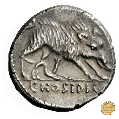 407/2 - denario C. Hosidius C.f. Geta 68 BC (Roma)