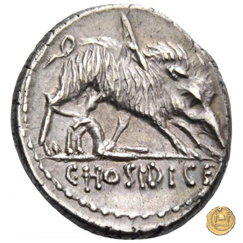 407/2 - denario C. Hosidius C.f. Geta 68 BC (Roma)