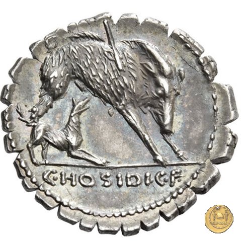 407/2 - denario C. Hosidius C.f. Geta 68 BC (Roma)