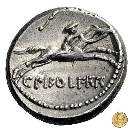 408/1 - denario C. Calpurnius Piso L.f. Frugi 67 BC (Roma)