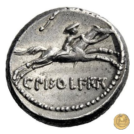 408/1 - denario C. Calpurnius Piso L.f. Frugi 67 BC (Roma)