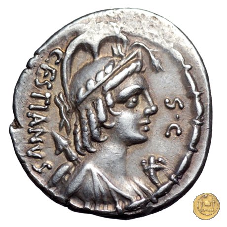 409/1 - denario M. Plaetorius M.f. Cestianus 67 BC (Roma)