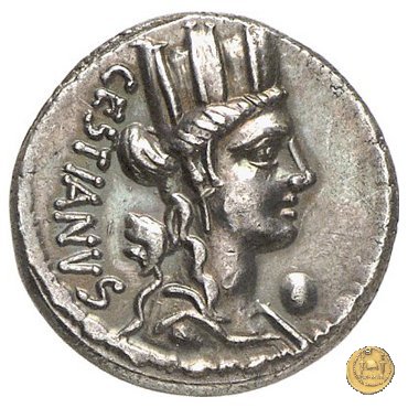 409/2 - denario M. Plaetorius M.f. Cestianus 67 BC (Roma)