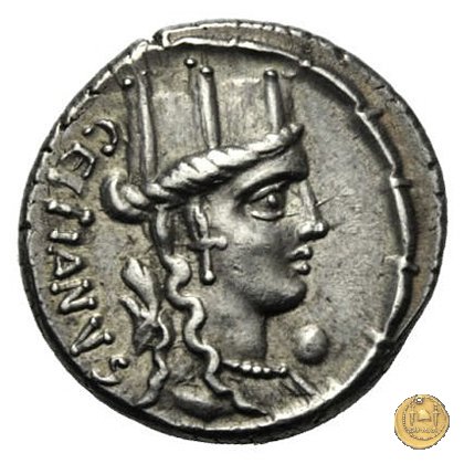 409/2 - denario M. Plaetorius M.f. Cestianus 67 BC (Roma)