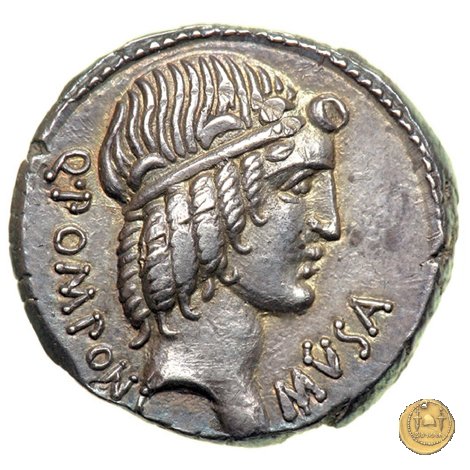 410/1 - denario Q. Pomponius Musa 66 BC (Roma)