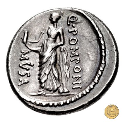 410/3 - denario Q. Pomponius Musa 66 BC (Roma)