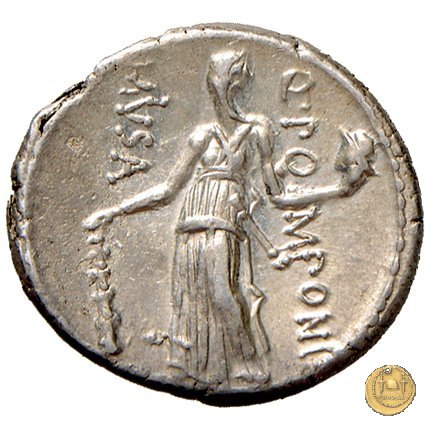 410/4 - denario Q. Pomponius Musa 66 a.C. (Roma)